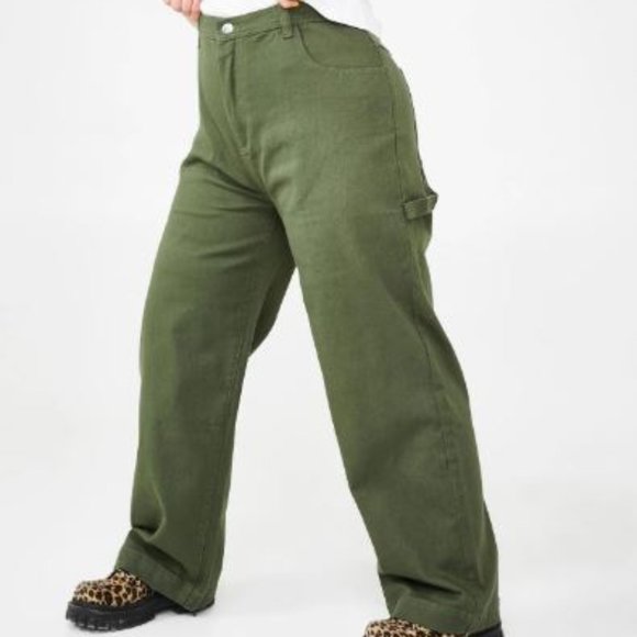 dELiA*s Pants - NWOT dELiA*s by Dolls Kill Green Carpenter Pants